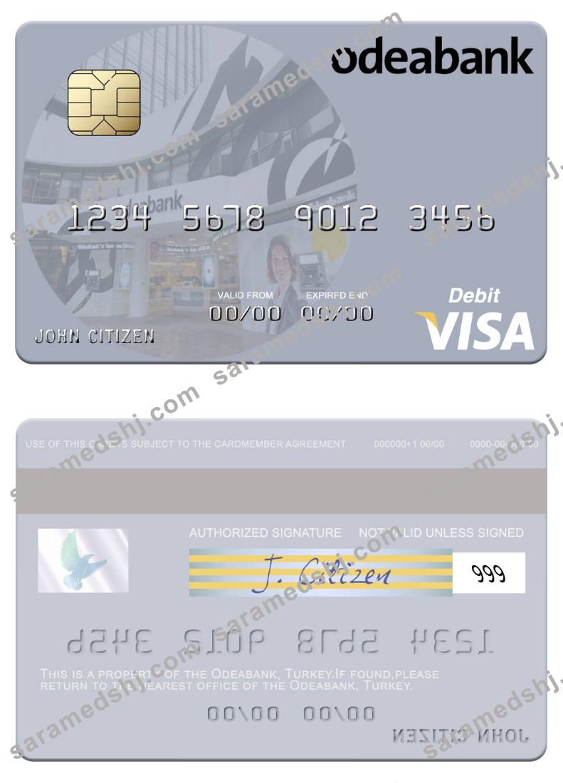 Turkey Odeabank visa debit card